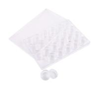 GANAZONO Boîte de Rangement pour Perles en Plastique à 24 Compartiments, Petits Récipients avec Couvercles, Transparente, Double Étanchéité, pour Perles de Diamond Art et Accessoires