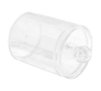 GANAZONO Boîte de Rangement Transparente Ronde pour -tiges Étui Compact Anti-poussière avec Couvercle Protecteur Boîte Pratique et Légère pour Cosmétiques et Salle de Bain