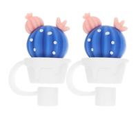 GANAZONO Bouchons de Paille en Silicone 2pcs à Bonne Étanchéité et Style Cartoon pour Embouts de Pailles, Adaptés Stockage de Boissons et Réunions Festives, Pour Pailles 6-8 Mm
