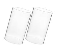 GANAZONO Bougeoir Cylindrique en Verre: 2pcs Coupe-Vent Votifs, Ensemble De Porte-Bougie Ouragan Clair, Chandelier Cylindre, Fournitures