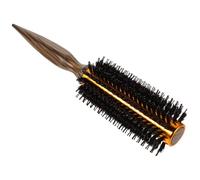 GANAZONO Brosse Cheveux Ronde Petite avec Poils Naturels et Manche Bois Ergonomique Brosse Chauffante Résistante Haute Température pour Coiffage Bouclé et Séchage Professionnel