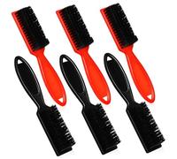 GANAZONO Brosse Coiffeur Nylon 6 Pièces Petit Format Nettoyage Tondeuse Cheveux Hommes Usage Professionnel Domestique Couleurs Noir et Rouge