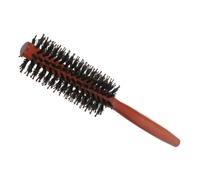 GANAZONO Brosse Ronde Poils De Sanglier Bois Pour Brushing Coiffage Et Séchage Design Spirale Antistatique Pour Cheveux Longs Et Bouclés Manche Ergonomique Robuste