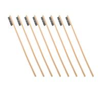 GANAZONO Brosses de Nettoyage Nettoyage Profond pour Cages à Oiseaux Lot de 8 en Bois Poignée Légère et Entretien Quotidien des Habitats de Perruches et Poulaillers