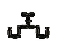 GANAZONO Buse de Brumisation Réglable pour Reptiles Atomiseur Noir pour Terrarium Système de Refroidissement et Humidification Accessoire Pratique pour Animaux de Compagnie
