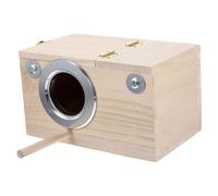 GANAZONO Cage à Oiseaux Bois pour Perruches Et Autres Oiseaux De Compagnie Nichoir Élevage Pratique avec Entrée Sécurisée pour Environnement Confortable Et Propre