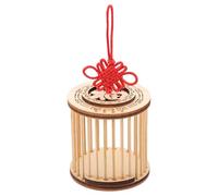 GANAZONO Cage à Sauterelles Ronde en Bois Naturel Cage D’Élevage Perforée pour Insectes Habitat Domestique et Extérieur 1 Pièce pour Observation et Transport des Grillons et Sauterelles