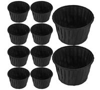 GANAZONO Caissettes à Cupcake et Antiadhésives en Papier Noir 60pcs Résistantes Cuisson pour Desserts Chocolat, Adaptées aux Fêtes à Domicile