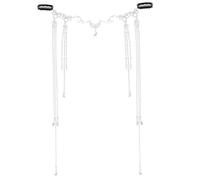 GANAZONO Chaîne de Tête Vintage avec Pompon Long Argent Accessoire Cheveux Femme pour Mariage Cérémonie et Soirée Élégant et Stable