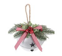 GANAZONO Cloche de Noël Fer avec Effet Neige Décoration Suspendue DIY pour Arbre et Intérieur Ornement Artisanal Léger et Rustique pour Fêtes et Maison