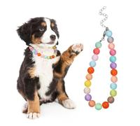 GANAZONO Collier Chien Perles Candy Color Ajustable pour Petits Chiens et Chiots Élégant pour Accessoires Fête et Mariage