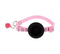 GANAZONO Collier de Chat Collier de sécurité pour Chat Cloche pour Chats collerette Chat Collier pour Chat Collier détachable pour Animaux de Compagnie Collier pour Chien Traceur Nylon Rose