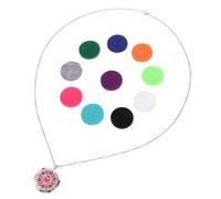 GANAZONO Collier Diffuseur Huiles Essentielles Inox avec Pendentif Gravé et Coussinets Rechargeables Élégant et Pratique pour Femme Cadeau Bien-être