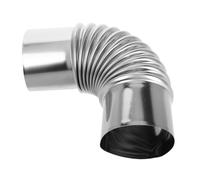 GANAZONO Coude INOX pour Conduit de Poêle Isolant Protection Anti-étincelles pour Chauffage Extérieur Accessoire pour Kit Évacuation Chauffe-Eau et Poêle