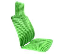 GANAZONO Coussin de Siège Auto Respirant Vert Housse Intégrée en Plastique Coussin de Soutien Massant pour L'Été Tapis de Perles en Bois 1 Pièce Accessoire Confort Voiture Adapté
