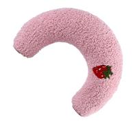GANAZONO Coussin pour Chat de U, Oreiller Cervical Moelleux en Polyester et Coton PP, Protection des Cervicales pour Chatons, Oreiller de Nuit Confortable Rose, Accessoire Sommeil