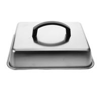 GANAZONO Couvercle Rectangulaire en Acier Inoxydable 25 X 18 X 65 CM Cloche à Fromage Fondante et Couvercle Alimentaire Polyvalent pour Cuisson Vapeur Grillades et Hamburgers Poignée