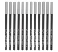 GANAZONO Crayon à Maquillage Yeux Noir 12 Pcs, Séchage Rapide, Trait Précis et Clair, Plastique Solide, Usage Professionnel ou Personnel