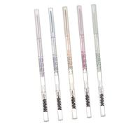 GANAZONO Crayons à Sourcils Anti-transpirants 5 Pièces Double Pointe Format Fin Pour Femmes Maquillage Naturel Usage Quotidien Avec Pinceau Multifonction Couleur Mixte