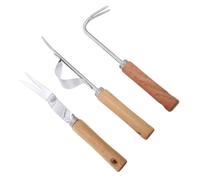 GANAZONO Désherbeurs Manuels Extraction Profonde Jardin Ensemble 3 Pièces Acier Inoxydable Robuste Désherbage Parc Pelouse Outils Professionnels