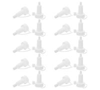 GANAZONO Embouts Compte-Gouttes à Tête Trompette 20 Blanc 200 Pièces Accessoires pour Flacons D’Ampoules en Plastique Dosage Précis pour Laboratoire Médical et Usage Domestique