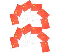 GANAZONO Ensemble De Mâts De Drapeau en Plastique Blanc 15 Pièces pour Décoration De Fenêtre De Voiture Fixation Ventouse Portable Multi-usages