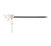 GANAZONO Épingle à Cheveux Chinoise Vintage à Pompon Fleuri en Bois Petit Format pour Femmes Accessoires Cheveux Hanfu Traditionnels Élégants