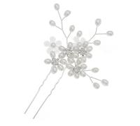 GANAZONO Épingle à Cheveux Perles et Strass Barrette Fleur Délicate Accessoire Coiffure Mariage et Demoiselle D’Honneur Finition Artisanale Taille Unique Style Minimaliste et Élégant