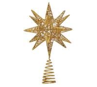 GANAZONO Étoile de Noël en Fer Doré 3D Décorative pour Sapin, Accessoire de Décoration Festive Solide et Élégante, Ornement Sapin de Noël pour Maison et Fêtes, Décoration Saisonnière