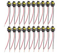 GANAZONO Faisceau de Câblage pour Douille de Phare en Céramique Pré-Câblée Connecteur Étanche pour Ampoule Automobile 20 Pièces Compatible Voitures et Motos Support D’Ampoule Fiable et