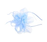 GANAZONO Fascinateur Plume pour Femme Clip et Bandeau Léger Accessoire Mariage Bridal Élégant et Polyvalent Chapeau Vintage avec Voile pour Cérémonie et Fête