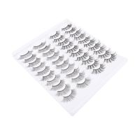 GANAZONO Faux Cils 20 Paires pour Maquillage Professionnel et Beauté Féminine Recourbe-Cils et Colle Incluse