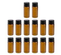 GANAZONO Flacons d'Échantillons en Verre Marron 10 Ml Lot de 15 Flacons de Réactifs Étanches pour Laboratoire Éducation Chimie Recherche Bouteilles d'Échantillons