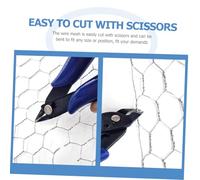 GANAZONO Grillage Hexagonal Galvanisé avec Pince et Maille Fine pour Clôture Poulailler Bricolage et Décoration Jardin Filet Fil Rigide pour Protection Volaille et DIY