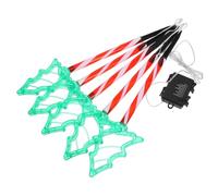 GANAZONO Guirlande Lumineuse LED à Piquer pour Jardin Étoile de Noël Rouge et Blanc 1 Pièce Boîtier Étanche à Piles Décoration Extérieure pour Allée et Pelouse Éclairage Festif de Noël