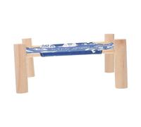 GANAZONO Hamac pour Hamster Et Petits Animaux, Lit Amovible en Bois Naturel, Taille m Bleu, Cage Ventilée pour Rongeurs, Nid Confortable pour Lapins, Cochons D’Inde Et Hérissons en Intérieur
