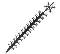 GANAZONO Jauge à Neige en Métal Forme Flocon de Neige Noël 60 CM pour Extérieur Règle de Mesure Chiffres Visibles Outil de Mesure Hivernal pour Jardin et Terrasse