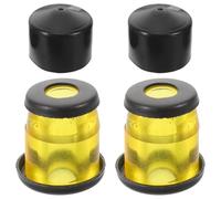 GANAZONO Jeu de Bushings Durs de Skateboard Transparents Jaunes Amortisseurs et Coupelles de Pivot pour Trucks de Skateboard et Longboard Kit de Rondelles pour Absorption des Chocs