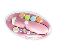 GANAZONO Kit de Manucure Électrique Multifonctionnel Portable Taille Compacte pour Bébés, Adultes et Animaux Lampe Intégrée Couleur Rose pour Soin des Ongles à Domicile