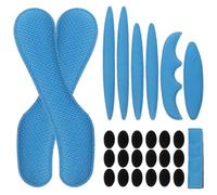 GANAZONO Kit de Rembourrage Casque Vélo Éponge Haute Densité Coussinets Confortables et Amovibles pour Casques de Cyclisme et Moto Protection Antichoc Ajustable Ensemble Bleu Complet