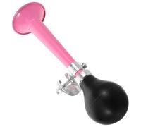 GANAZONO Klaxon Pneumatique Métallique 7 Pouces Rose Klaxon Vélo Puissant et Clair Compatible VTT et Trottinettes Accessoire Sécurité Cycliste pour Filles et Vélos Garçon et Filles