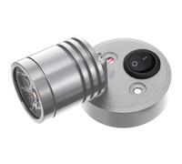 GANAZONO Lampe de Lecture LED pour Yacht et Camping-car Spot de Lecture Orientable Argent Lumière Chaude Installation Murale avec Vis Incluses