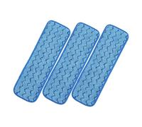 GANAZONO Lingettes de Rechange pour Balai à Franges 3 Pcs en Fibres Réutilisables Lavables, Absorbantes et Polyvalentes pour Nettoyage Sol Parquet Carrelage, Usage Sec ou Humide, Entretien Maison