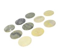 GANAZONO Lot de 10 Coussinets pour Extension de Cils en Pierre de Jade Verte, Surface Lisse Réutilisable, Accessoires Professionnels pour Pose Précise et Nettoyage Facile des Faux Cils
