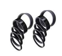 GANAZONO Lot de 10 Entretoises de Potence en Fibre de Carbone pour Vélo 2 X 3 MM 4 X 5 MM Bagues D’Espacement pour Pivot de Fourche 1-1/8 Compatibles VTT Vélo de Route des Vibrations et