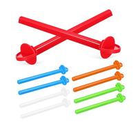 GANAZONO Lot de 10 Perchoirs à Oiseaux pour Perroquets Support d'exercice Usure Naturelle des Griffes en Bois Coloré Multi-Tailles pour Cage Accessoires Oiseaux Petits et Grands