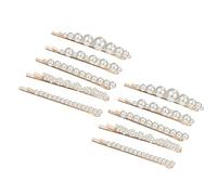 GANAZONO Lot de 10 Set de Pinces à Cheveux Nacrées Petite Taille pour Fête et Mariage Accessoires Cheveux Perlés pour Filles et Femmes Élégantes Blanches Ensemble 5 Pièces