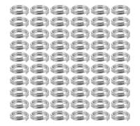 GANAZONO Lot de 100 Anneaux Brisés Doubles en Acier Inoxydable Diamètre Intérieur 7 MM Connecteurs Toriques pour Leurres de Pêche en Eau Douce et Mer Accessoires Robustes pour Montage