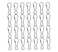 GANAZONO Lot de 100 Mousquetons À Ouverture Rapide pour Porte-Clés Crochets Amovibles Clip en Métal Noir