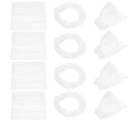 GANAZONO Lot de 100 Sets de Housses Jetables pour Siège Auto Volant et Levier de Vitesse Accessoires Voiture Blancs pour Entretien Protection Anti-Salissures et Usage Quotidien